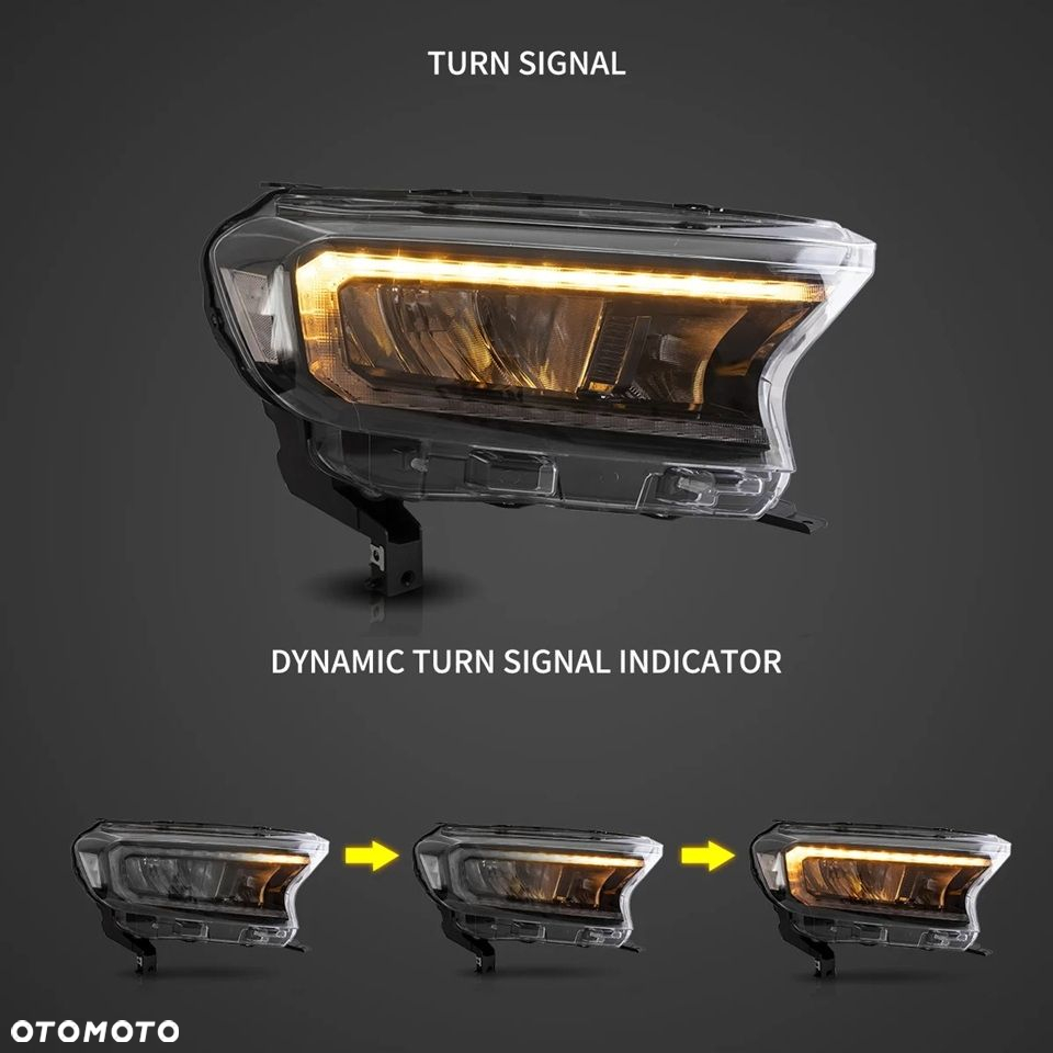 Reflektor Lampa kpl Vland Full Led Neon Tuning Ford Ranger V 5 mk5 Lift 16- - 6
