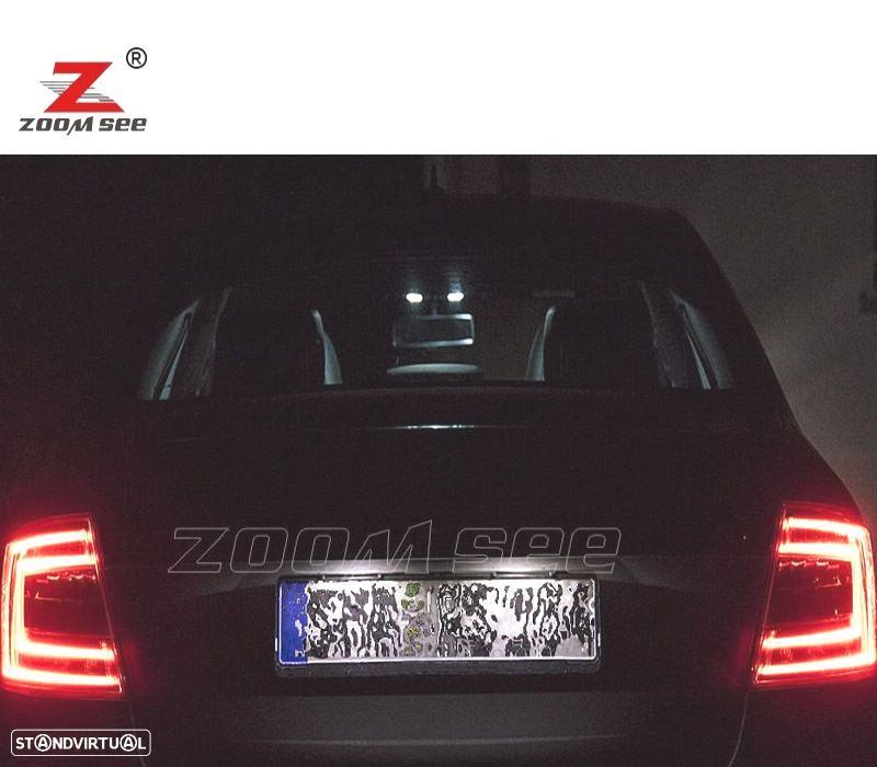 KIT COMPLETO DE 16 LÂMPADAS LED INTERIOR PARA SKODA OCTAVIA 3 MK3 SALÞÃN MKIII 5E3 SEDÞN RS 2013 - 5
