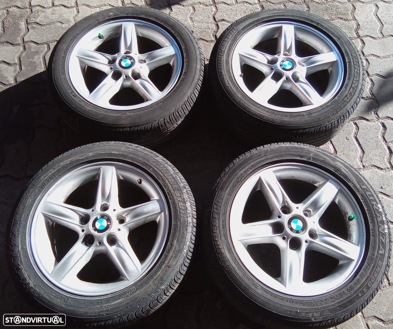 Jantes BMW Série 1 R16 com pneus 205/55 furação 5x120 - 1