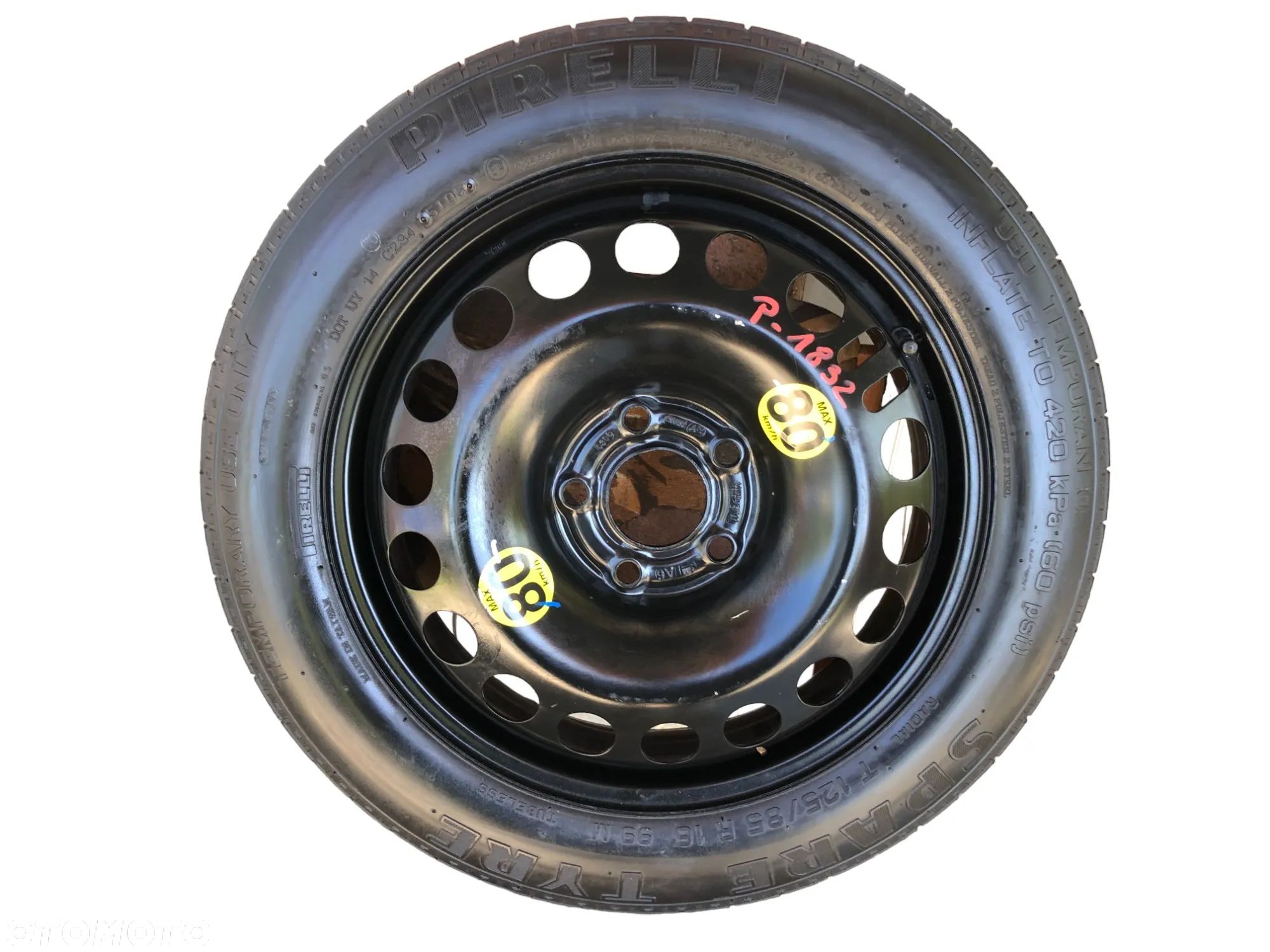 Koło Zapasowe Dojazdowe 125/85 R16 5x110 65,1 MM ET:41 Opel Astra Vectra 2160132 - Gwarancja Wysyłka - 1
