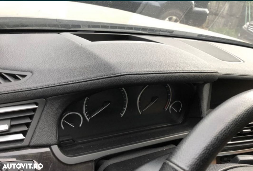 planșă bord bmw seria 7 F01 F02 2014 LCI piele originala cu tot cu airbag pasager aeroterma volan pe partea stânga kit piele Nappa Hud head up display dețin mai multe modele - 14