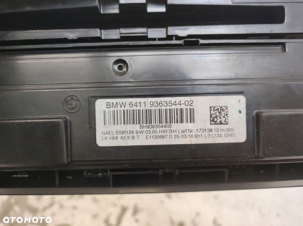 panel sterowania klimatyzacji radia nawigacji eu bmw iii 3 gt f34 - 9