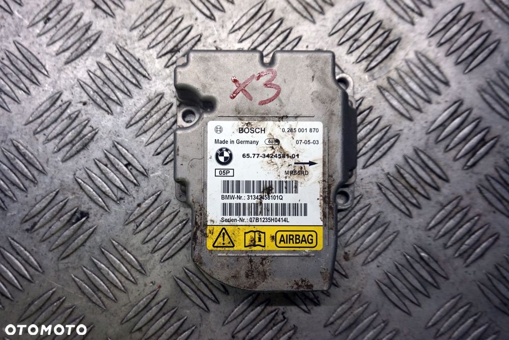 MODUŁ SENSOR PODUSZEK AIRBAG X3 E83 I LIFT 3424581 BMW 2006-2010 - 1