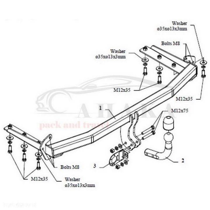 Hak Holowniczy Odkręcany Do Honda Civic Hatchback 2006-2011 - 4