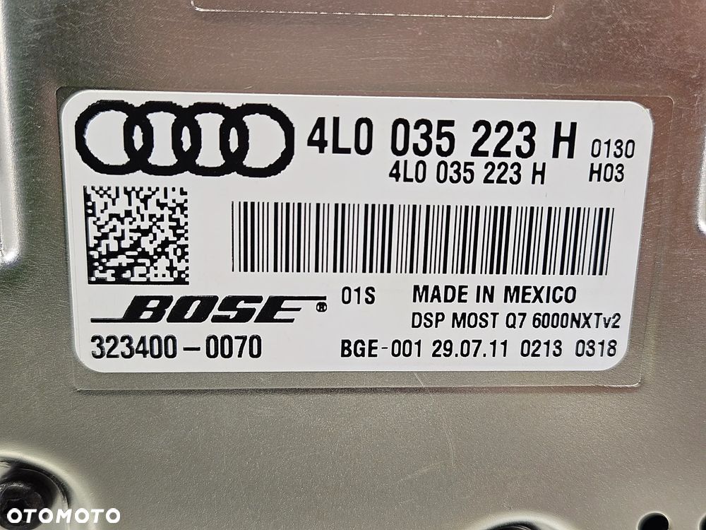 AUDI Q7 05-15 WZMACNIACZ BOSE ORYGINALNE 4L0035223H 4L0035223 H - 4