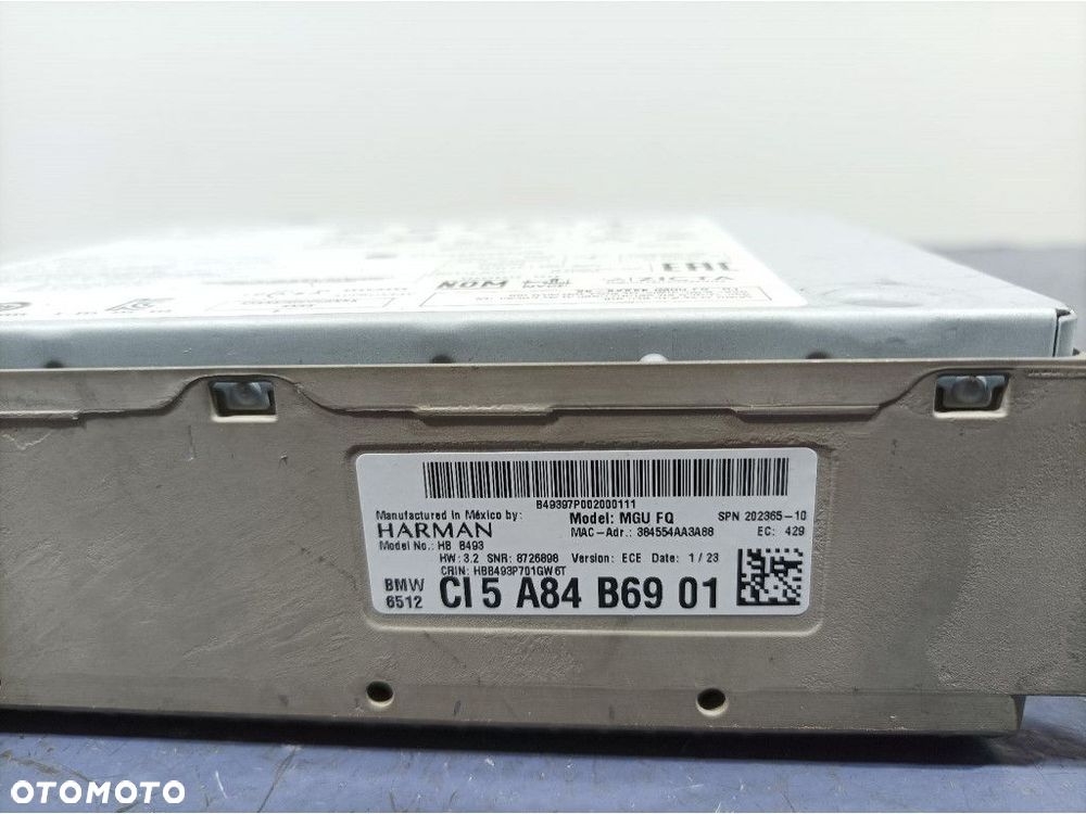 BMW X5 G05 RADIO NAWIGACJA TUNER MGU 5A84B69 - 6