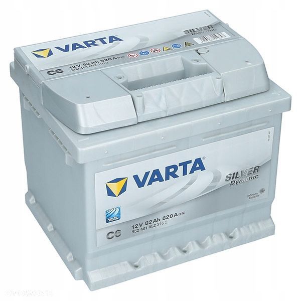 Akumulator Varta C6 12V 52Ah Silver Dynamic P - 12,3 kg - 1