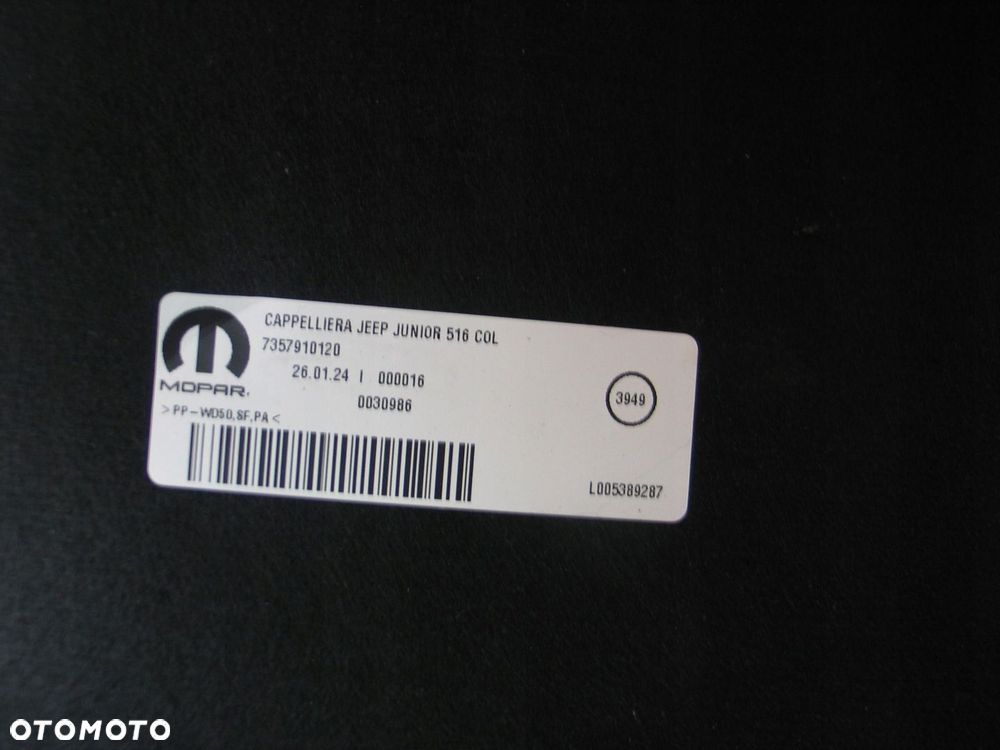 polka bagaznika jeep avenger 23r- 7357910120 - 9