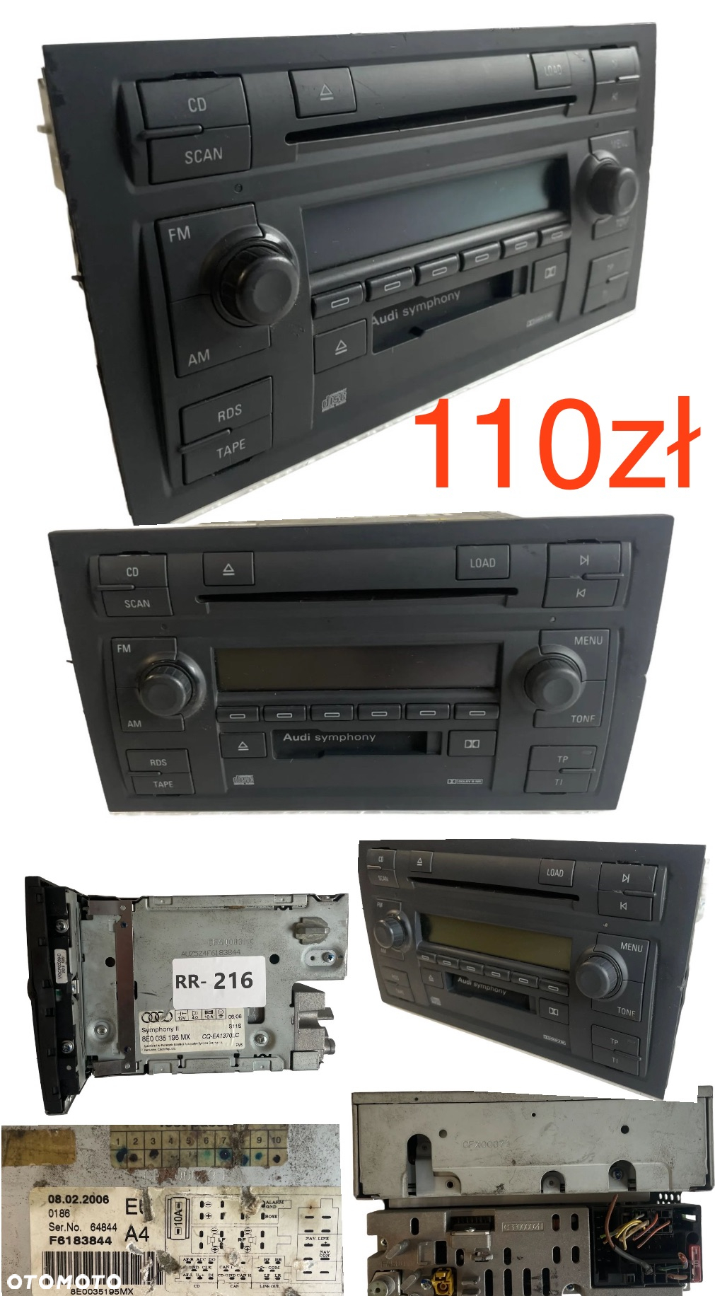 Tania Wysyłka 10zł Radio CD Skoda Mercedes W211 W169 HARMAN BECKER  BE9012 Renault Laguna III Audi A6 C5 A4 B6 B7 Citroen С2 2003-2009, СЗ 2002-2009r C4 Peugeot 206, 307 - 5