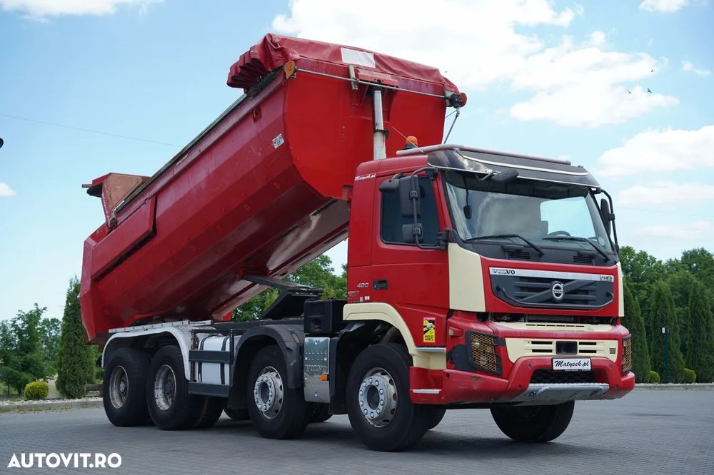 Volvo FMX 420 / 8x4 / BASCULATOR SPATE / CLAPETĂ HIDRAULICĂ / MANUALĂ / EURO 5 - 7