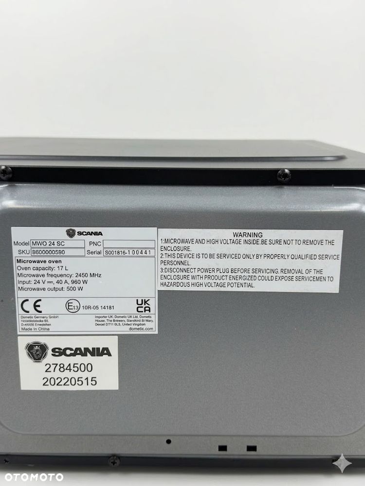Oryginalna mikrofala do ciężarówki SCANIA MWO 24 SC (24V) - Jak NOWA! - 10