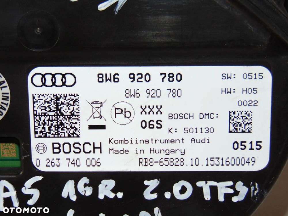 Licznik zegary 8W5920781 Audi A5 F5 8W 2.0 TFSI - 2