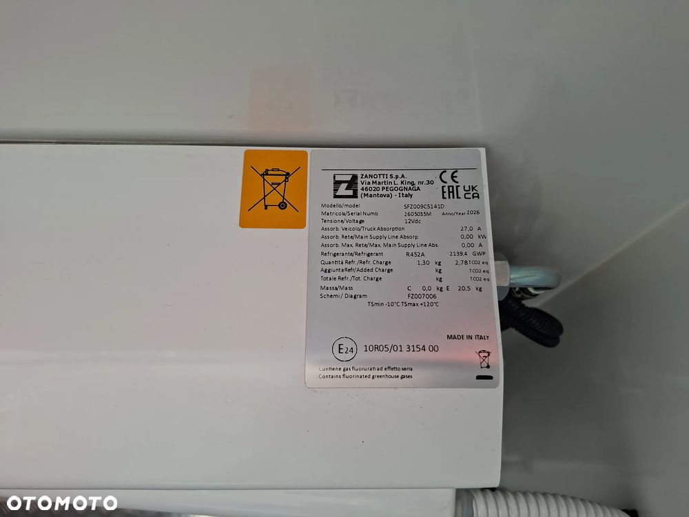 Fiat OD RĘKI , SUPER CENA , Izoterma +Zanotti SFZ 009 -na Furgonie L4H2 - 16