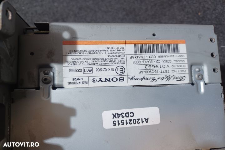 Radio cd A12021515 7S7T-18C939-AF 7S7T18C939AF Ford Mondeo MK4 [2007 - 4