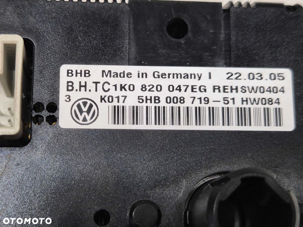 vw touran golf v panel sterowania ogrzewania klimatyzacji nawiewu - 8