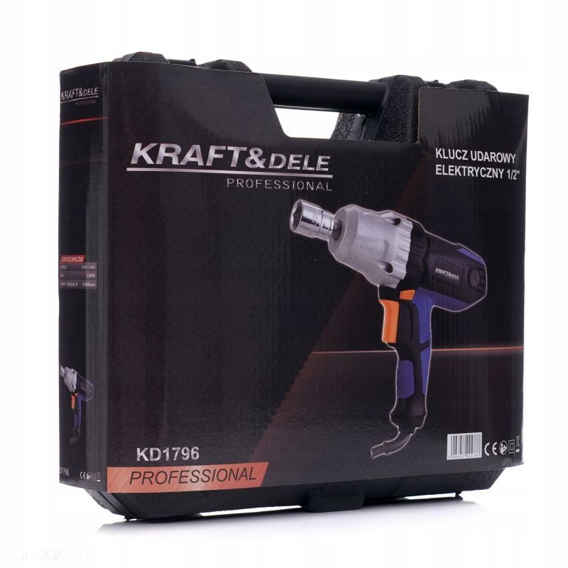 ELEKTRYCZNY KLUCZ UDAROWY 2200W 700Nm 1/2" DO KÓŁ WALIZNA  NASADKI KRAFT - 12