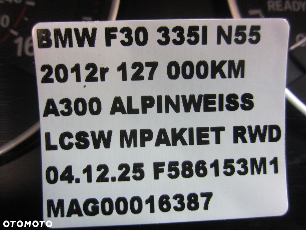 BMW F30 F34 LICZNIK ZEGARY WSKAŹNIKI MILE BENZYNA 9436300 9311392 9232895 - 11
