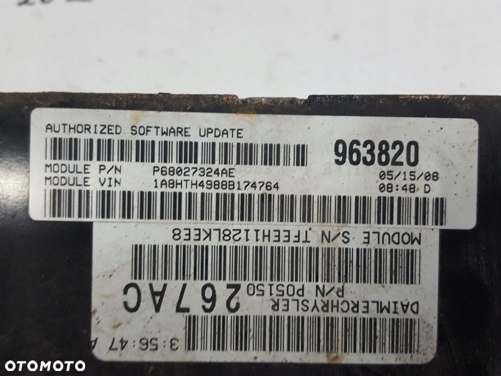 CHRYSLER GRAND VOYAGER V 08-10r 2.8 CRD KOMPUTER STEROWNIK P68027324AE - 2