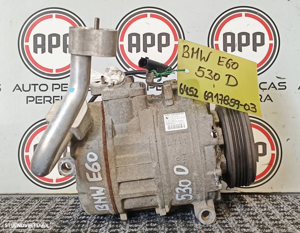 Compressor ar condicionado BMW E60 530D de 2009, referência GE447260-3211. - 2