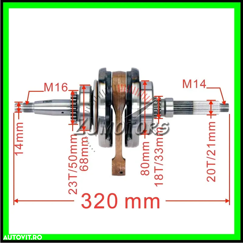 Ambielaj Atv LINHAI DragonFly 400 PROMAX 420 Hytrack 400 Bighorn 400 - Cod OEM : 27238 - 6