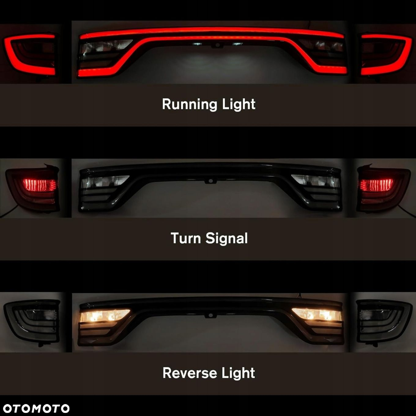 Lampy tyl ne blenda kpl Led Neon Tuning Black White Dodge Durango Lift 2014 - 4