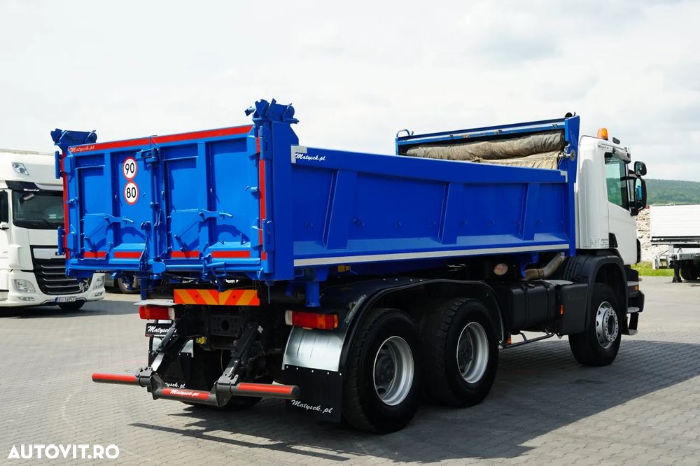Scania P 380 / 6x4 / WYWROTKA DWU-STRONNA / HYDROBURTA / BOARDMATIC / MANUAL / - 13