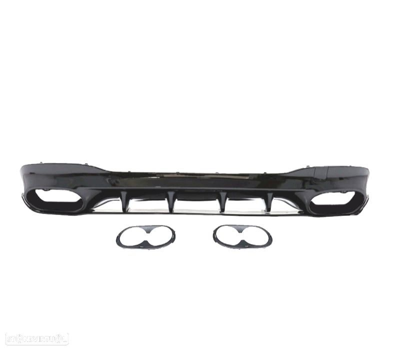 DIFUSOR MERCEDES CLASE CLA W118 AMG 19- LOOK AMG CLA45 PRETO BRILHANTE - 4