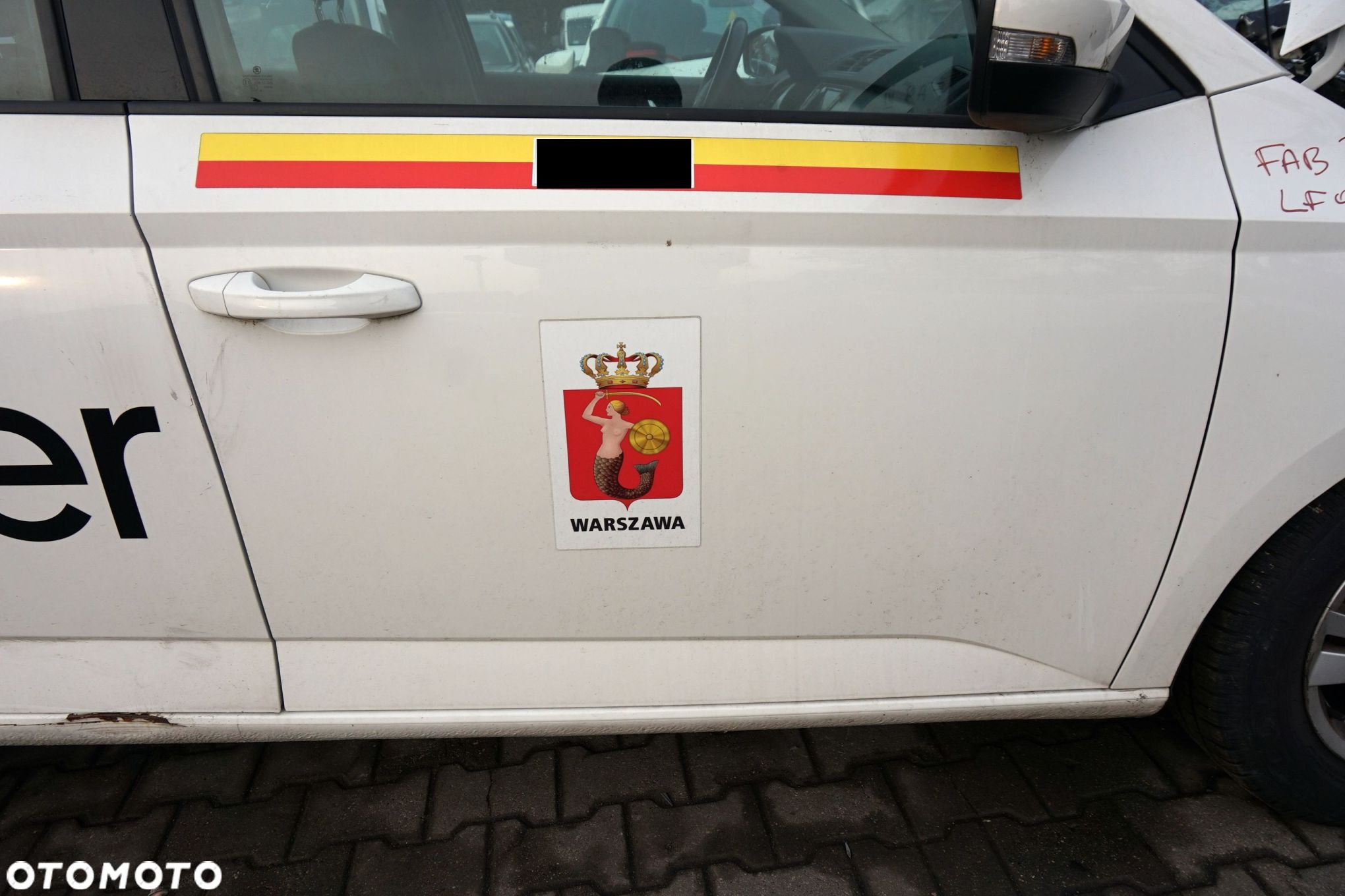 DRZWI PRZEDNIE PRAWE FABIA III LIFT KOMBI LF9E  BIAŁY SKODA 2018-2022 - 3