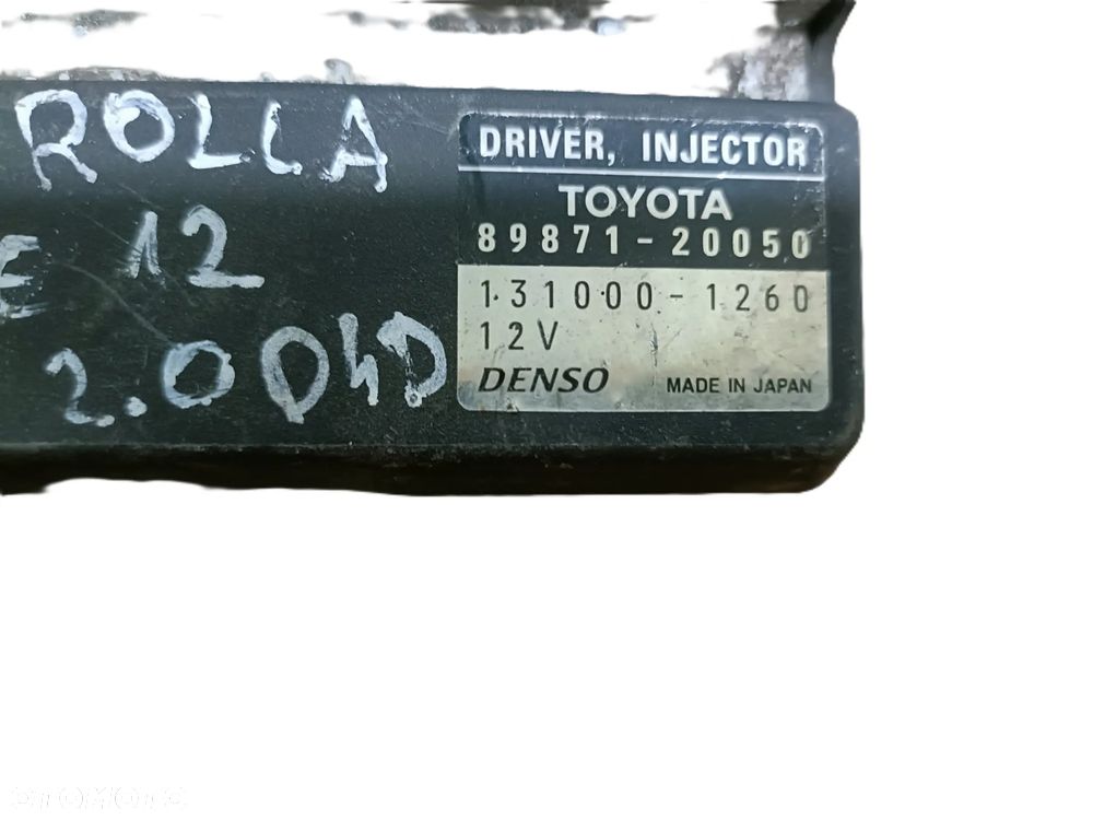 TOYOTA COROLLA E12 01-07 2,0 D4D STEROWNIK MODUŁ WTRYSKÓW DENSO 89871-20050 * - 3