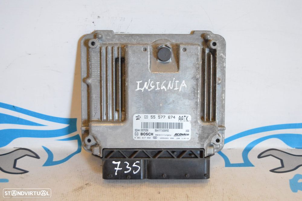 CENTRALINA ECU MOTOR BOSCH 0281017452 55577674AATK 55575350 55577674 OPEL INSIGNIA A G09 TOURER 2.0 CDTI 130CV A20DT - 4
