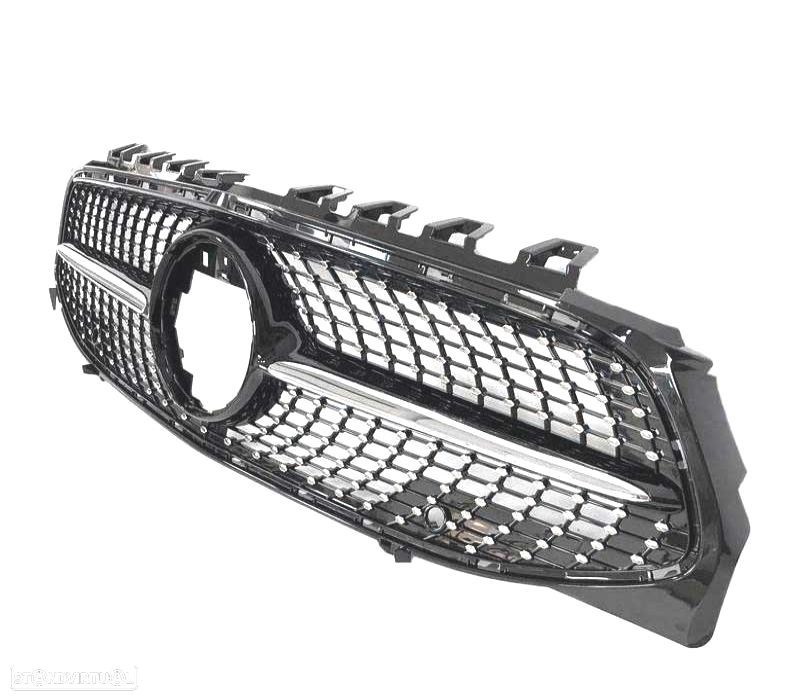 GRELHA FRONTAL MERCEDES W118 CLA 19- LOOK DIAMOND CROMADO - 3