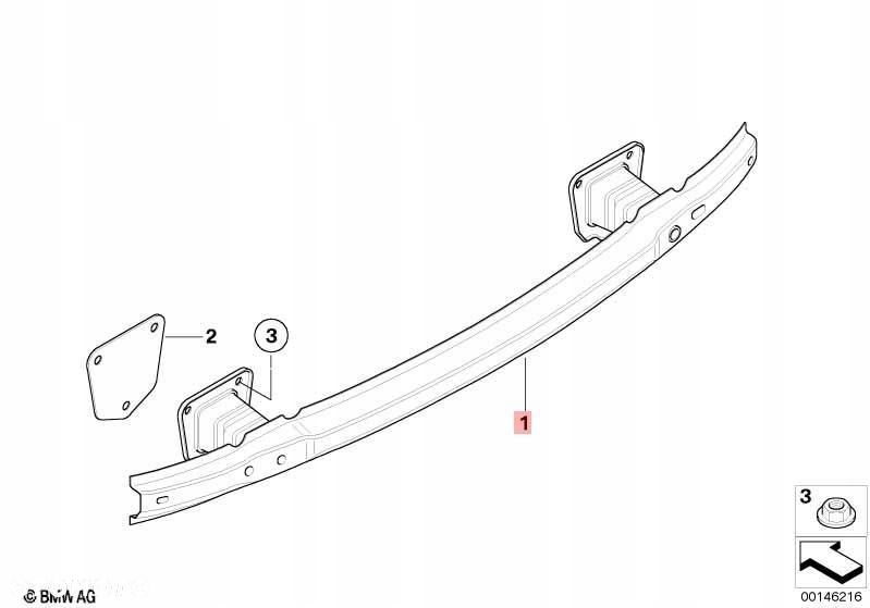 belka zderzaka tył bmw e91 05-08 7058467 - 2
