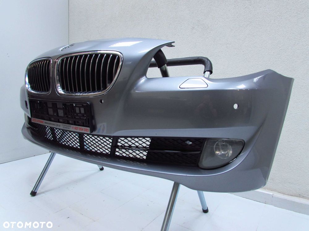 BMW 5 F10 F11 09-14 ZDERZAK PRZOD PDC SPRYSKI GRIL ATRAPA HALOGENY SPACEGRAU - 2