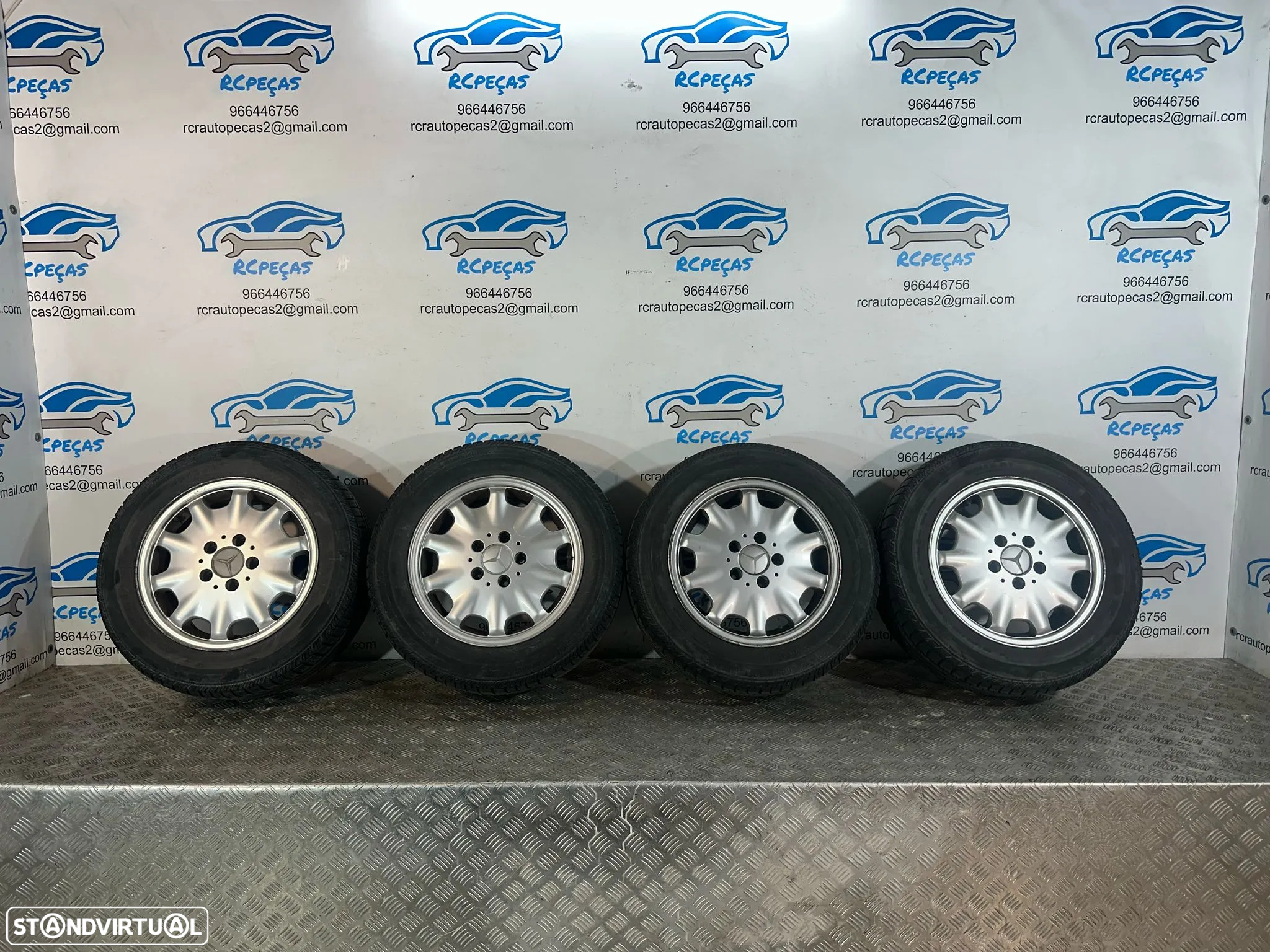 .Conjunto Jantes 15 Originais Mercedes-Benz 7J ET37 5x112 2104010102 - 3