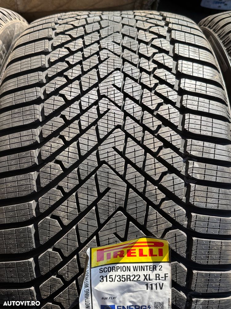 Vând set anvelope 275/40/22-315/35/22 Pirelli de iarnă cu runflat noi - 5