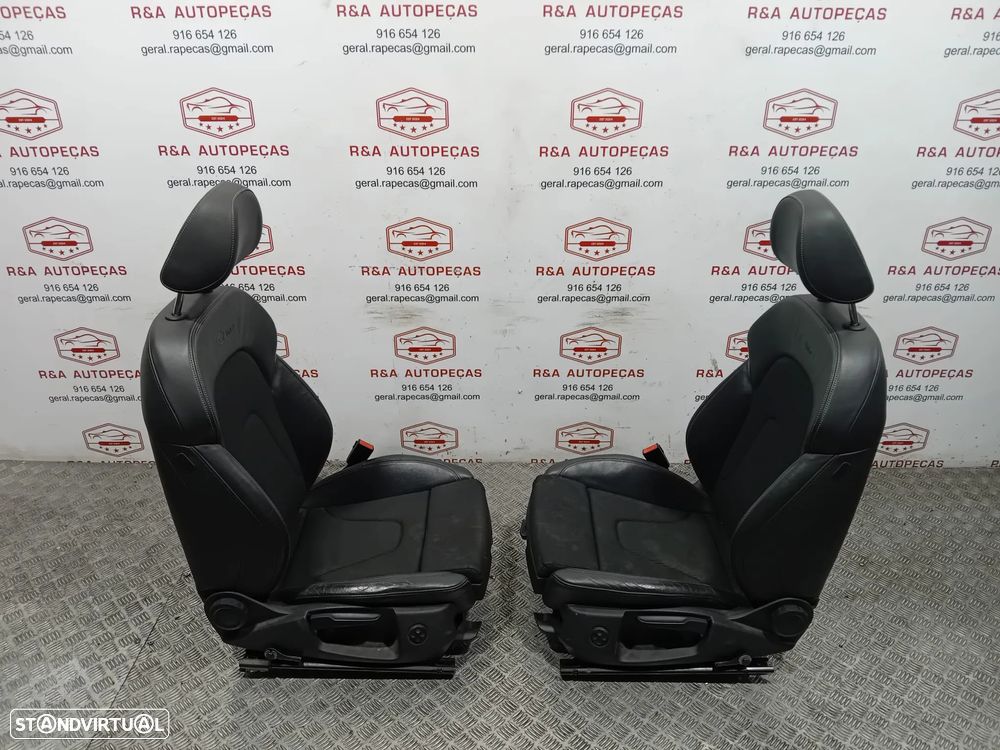 Conjunto Bancos Frente Frontal Trás Traseiro Audi A4 B8 S-Line Carro Sedan em Pele e Tecido Original - 7