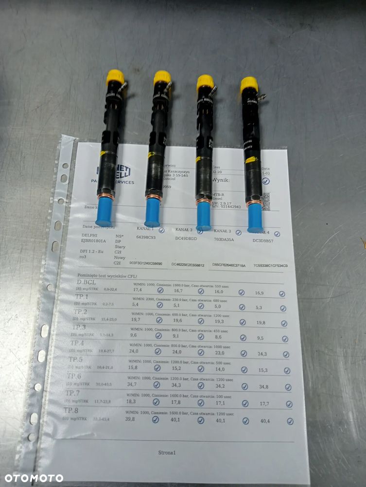 WTRYSK WTRYSKIWACZ DELPHI EJBR01801A EJBR01801Z REGENEROWANY