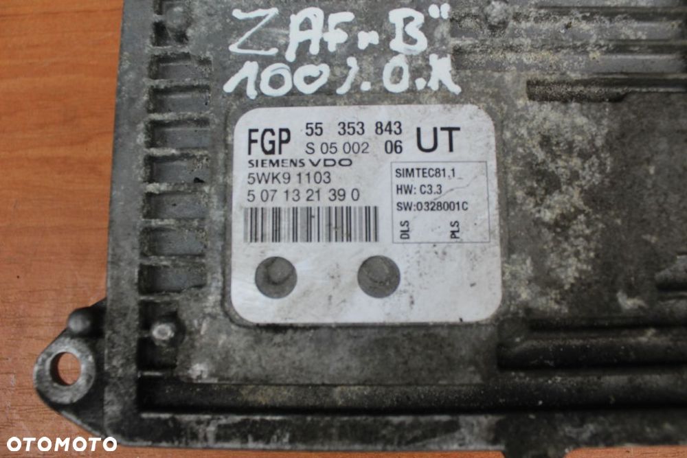 STEROWNIK KOMPUTER SILNIKA OPEL ZAFIRA B Z22YH Direct 55353843 - 2