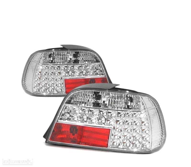 FAROLINS TRASEIROS LED BMW E38 94-01 CHROME CROMADO - 1