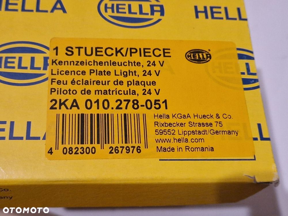 Oświetlenie tablicy rejestracyjnej Hella 2KA 010 278-051 NOWE ORYGINAŁ - 3