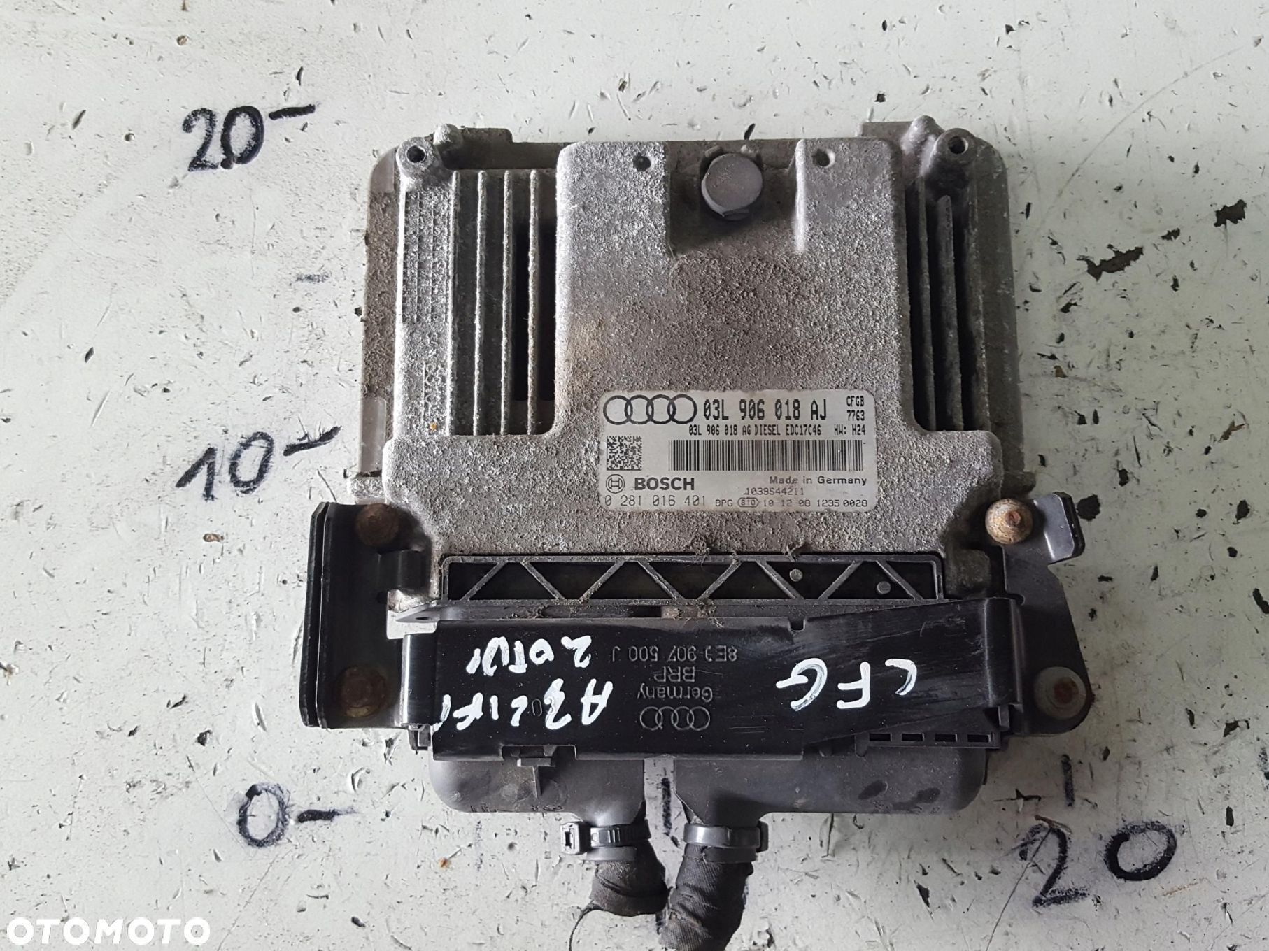 AUDI A3 8P LIFT 08-12 2.0 TDI CFG KOMPUTER SILNIKA 03L906018AJ - 1