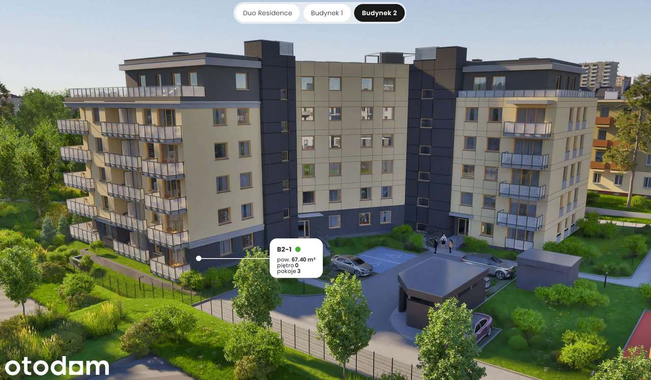 Duo Residence - 3 pokoje + kuchnia | parter | 2 balkony | Radom