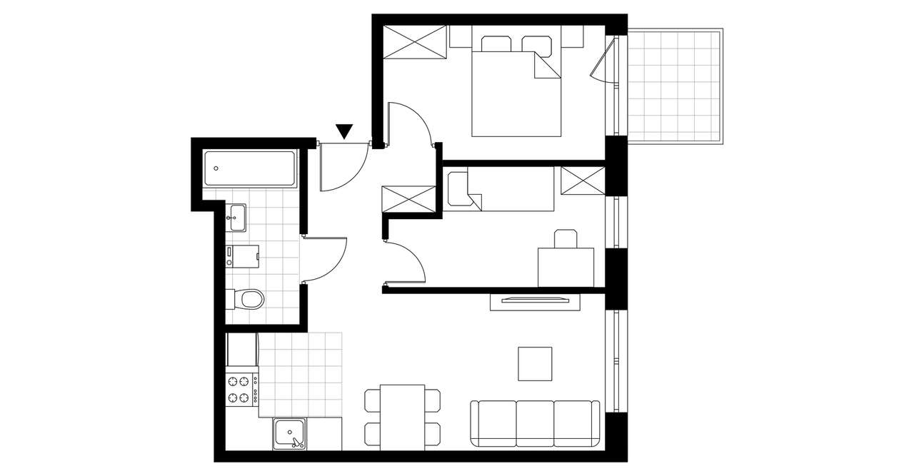 3-pokojowe mieszkanie 51m2 + balkon - Pełny obrazek: 4/13