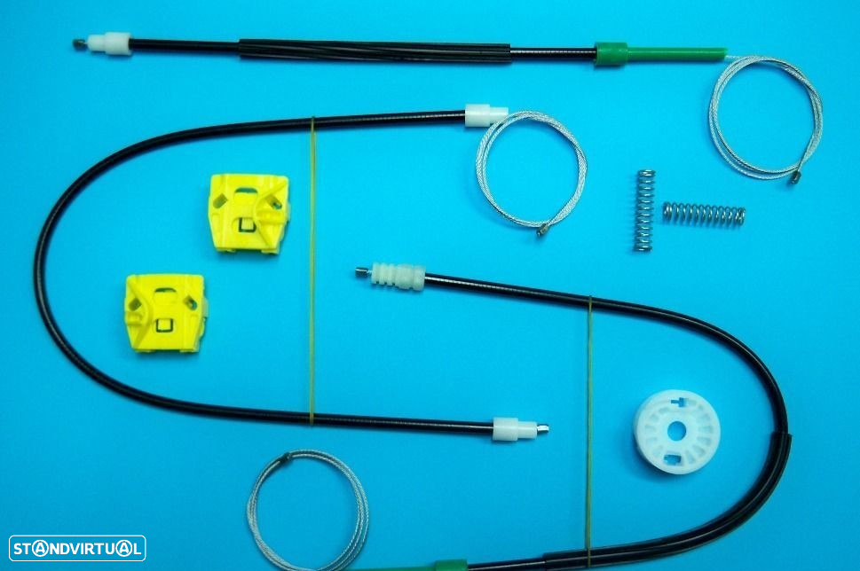 Kits clips reparação elevadores vidros Audi Bmw Seat Renault Peugeot Ford Citroen Fiat Skoda Vw NOVO - 3