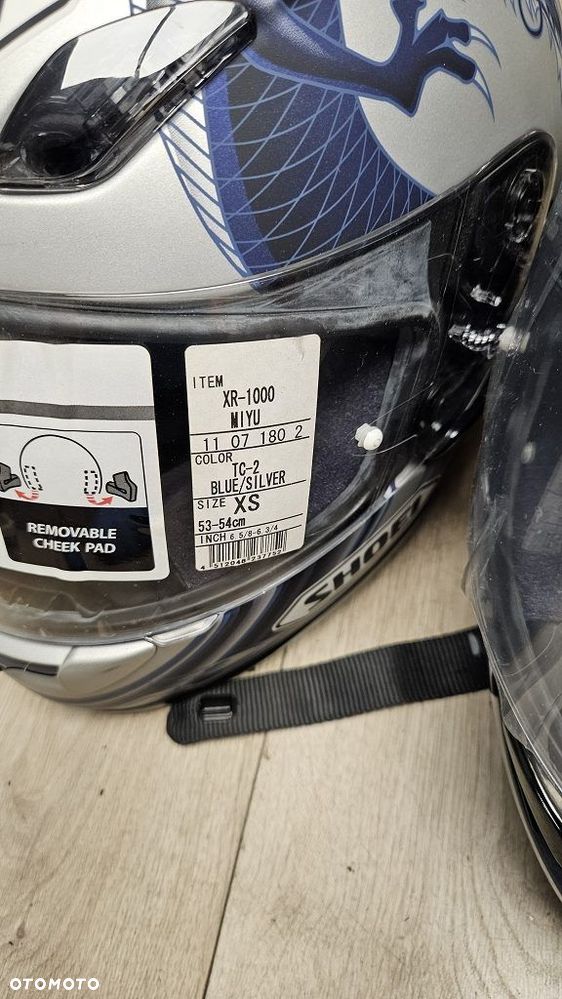 Zestaw 2 kasków SHOEI XR-1000 + Raid II Rozmiar XS Do renowacji / Na części - 4