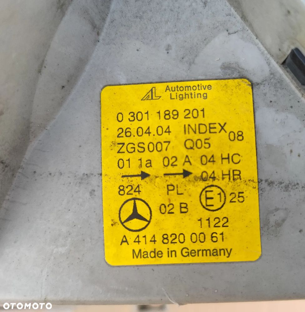 Reflektor Lewy Lampa Lewa Mercedes Vaneo W414 2002- - 4