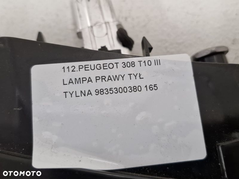 peugeot 308 3 iii t10 lampa prawy tył prawa tylna 9835300380 - 8