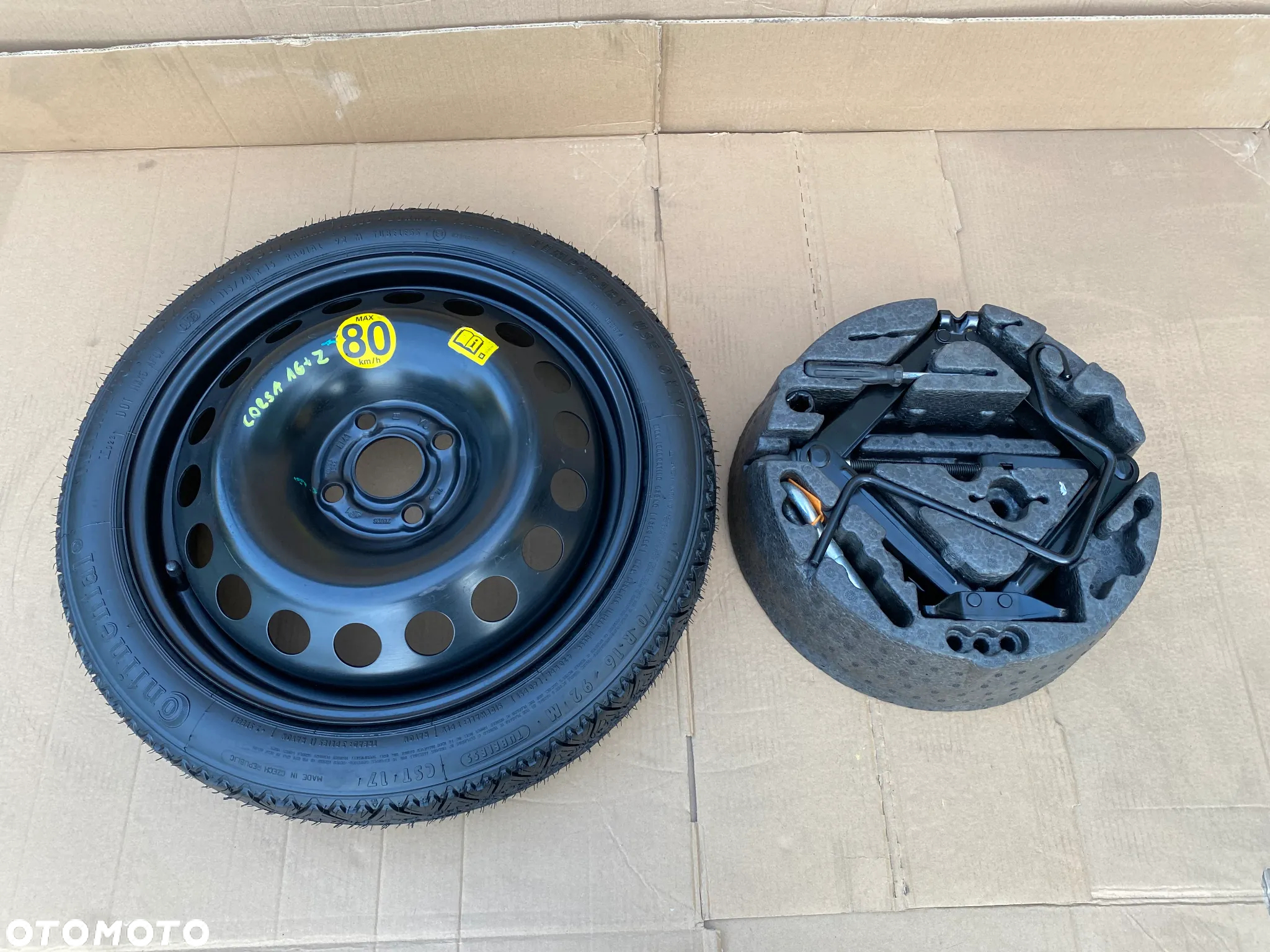 Orginał GM Koło dojazdowe 16 4x100 OPEL ADAM A ROCKS CORSA D E  + Zestaw - 2