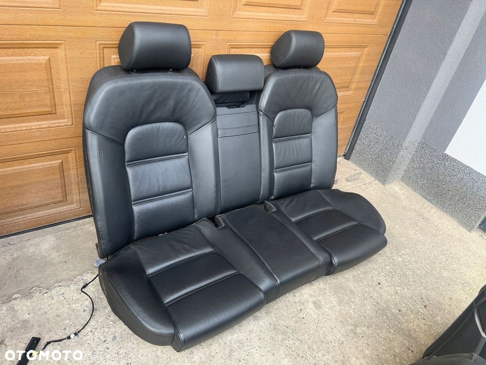 FOTELE SKÓRA SPORT CZARNA PRZÓD  TYŁ KANAPA AUDI A8 S8 D3 KOMPLET - 6