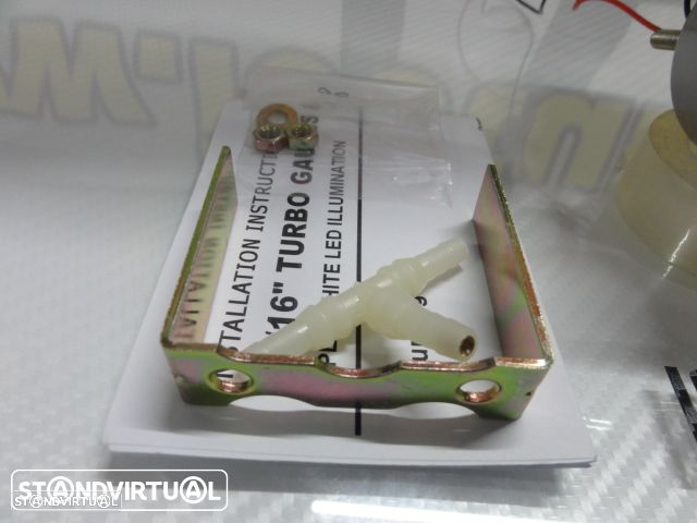 Manômetro da Pressão do Turbo 3 bar Fundo Preto c/iluminaçao led branco Depo Racing Japan 52mm de diametro c/2 anos de garantia - 16
